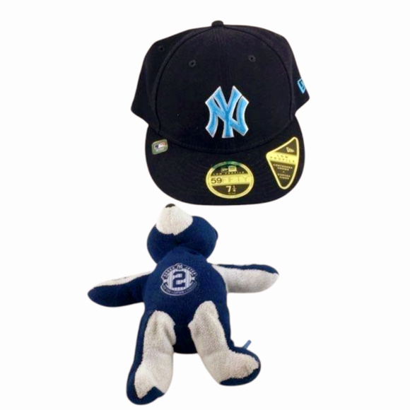 NEW *New York Yankee Bundle Jeter #2 Bear/New Era Fathers Day Navy Hat (7 1/4) - Picture 1 of 9